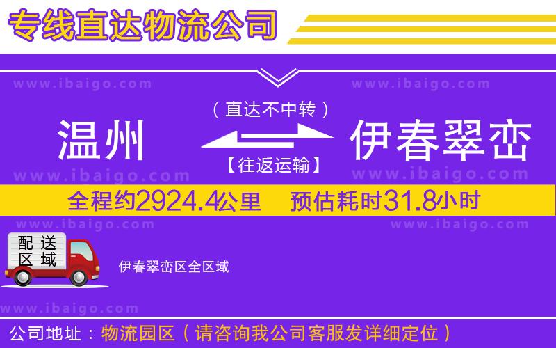 溫州到伊春翠巒區(qū)貨運(yùn)專(zhuān)線