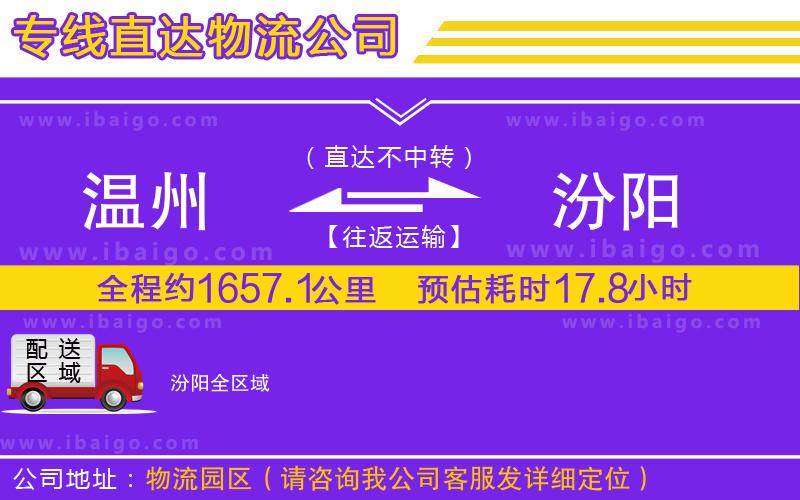 溫州到汾陽貨運(yùn)公司