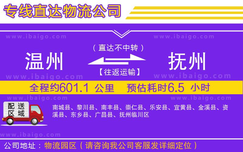 溫州到撫州貨運(yùn)公司