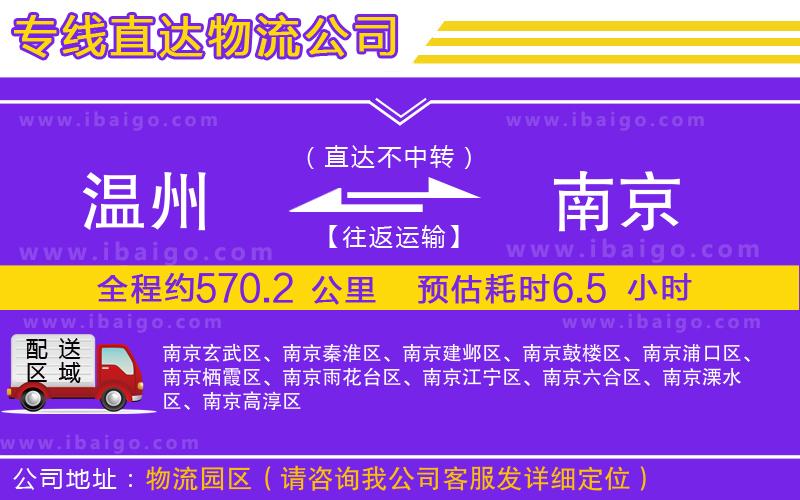 溫州到南京物流專(zhuān)線