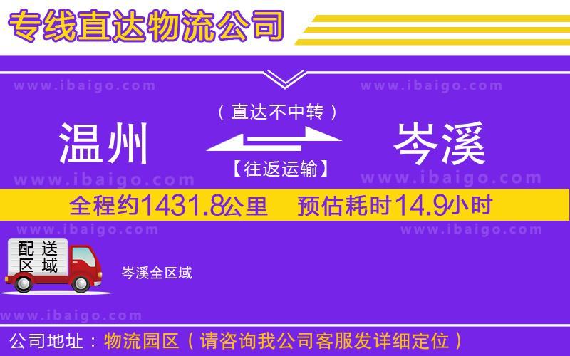 溫州到岑溪物流專線