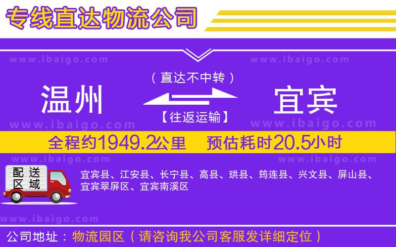 溫州到宜賓貨運公司