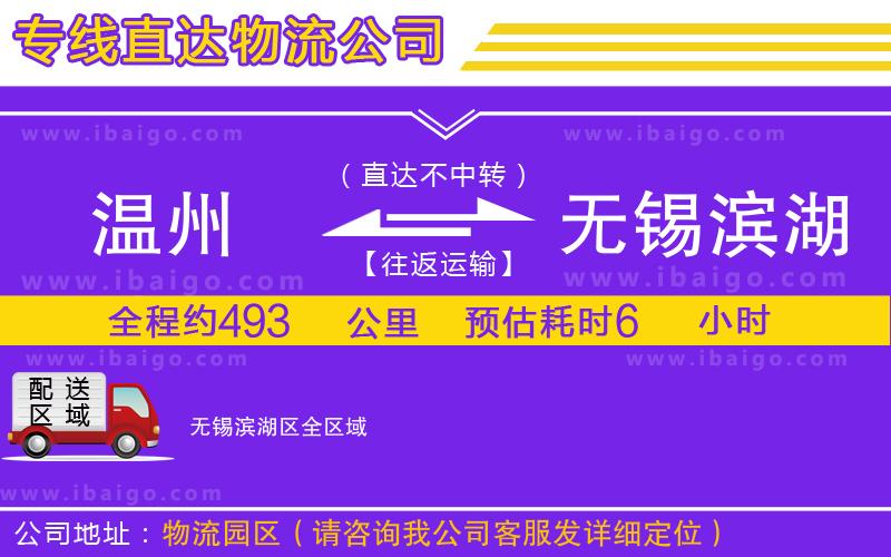 溫州到無錫濱湖區(qū)物流專線