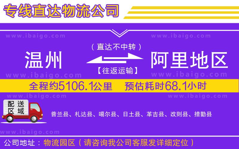 溫州到阿里地區(qū)貨運(yùn)專線