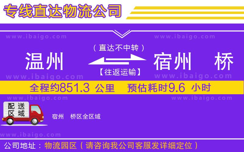 溫州到宿州埇橋區(qū)物流專線