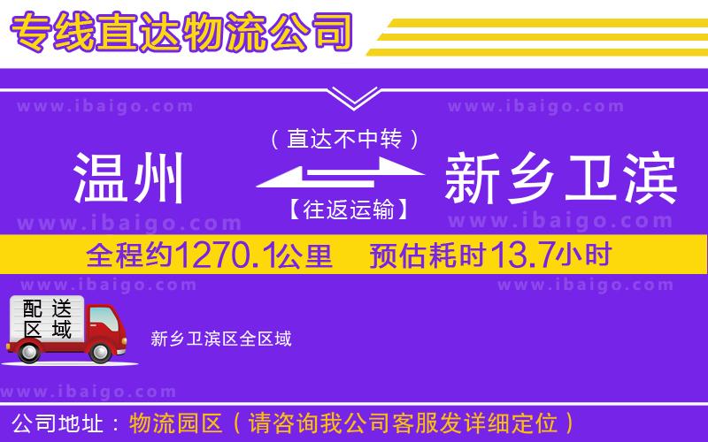 溫州到新鄉(xiāng)衛(wèi)濱區(qū)貨運專線