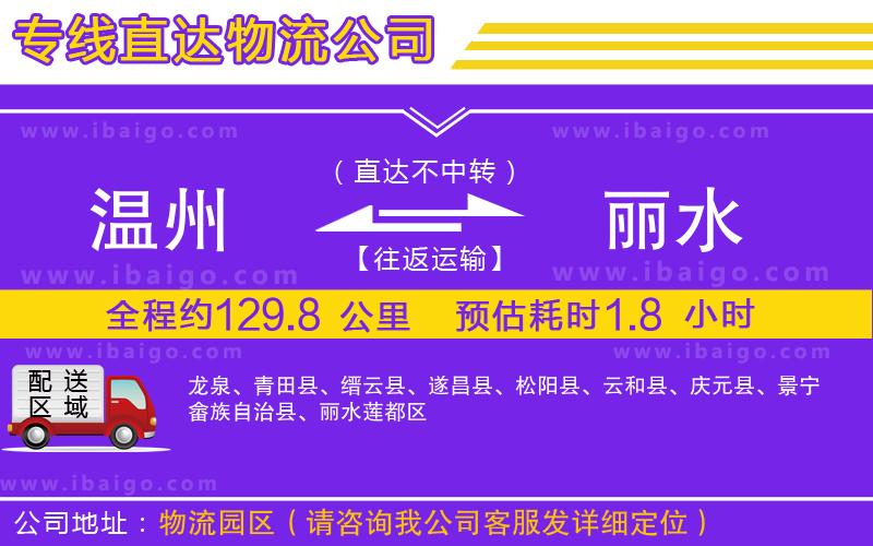 溫州到麗水貨運(yùn)專線