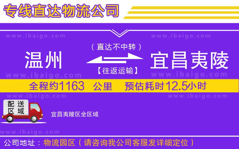 溫州到宜昌夷陵區(qū)物流專線