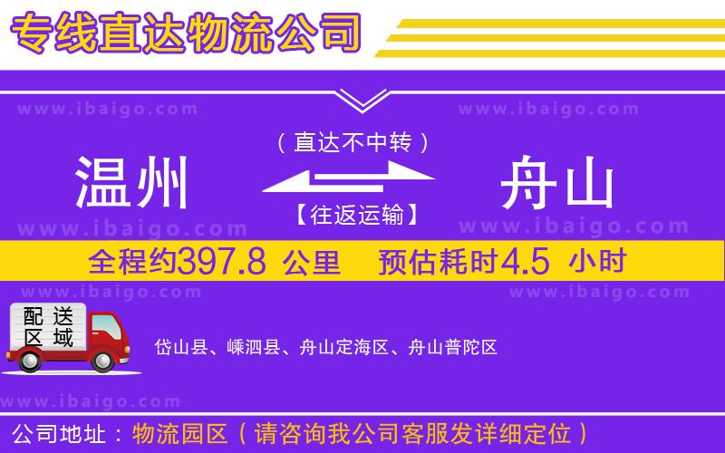 溫州到舟山貨運(yùn)公司