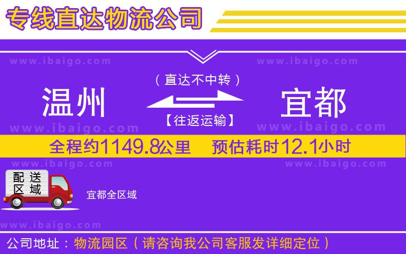 溫州到宜都物流專(zhuān)線