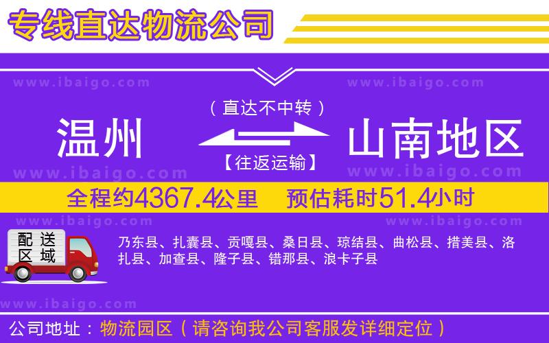 溫州到山南地區(qū)貨運